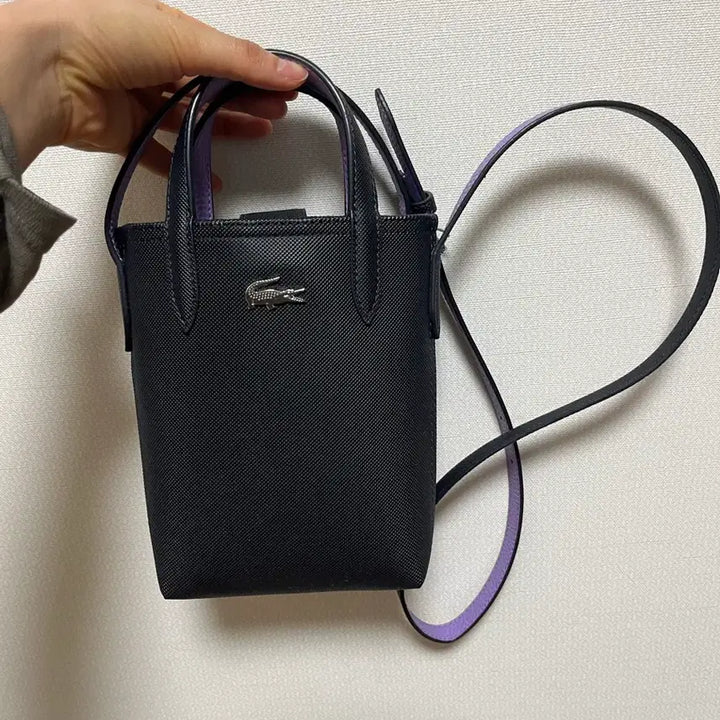[BUNJANG] Lacoste Black Mini Crossbody Bag / 라코스테 블랙 미니 크로스백