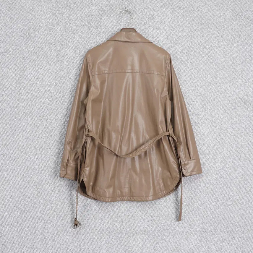 [BUNJANG] Celebshop Leather Effect Shirt Jacket / 셀렙샵 20SS 레더 이펙트 셔츠 자켓 55-66size
