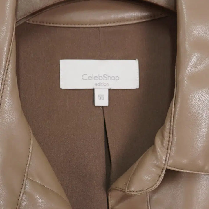 [BUNJANG] Celebshop Leather Effect Shirt Jacket / 셀렙샵 20SS 레더 이펙트 셔츠 자켓 55-66size