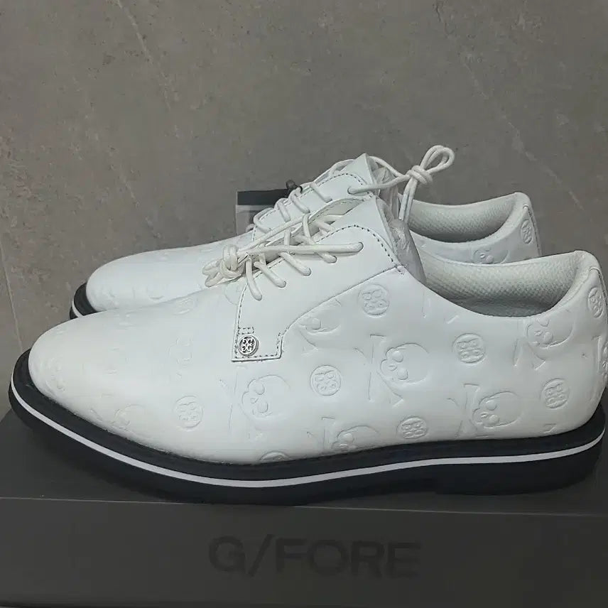 [BUNJANG] G/FORE Skull Print Golf Shoes White / 지포어(정품) 해골 프린트 골프화 화이트 새상품 265/270