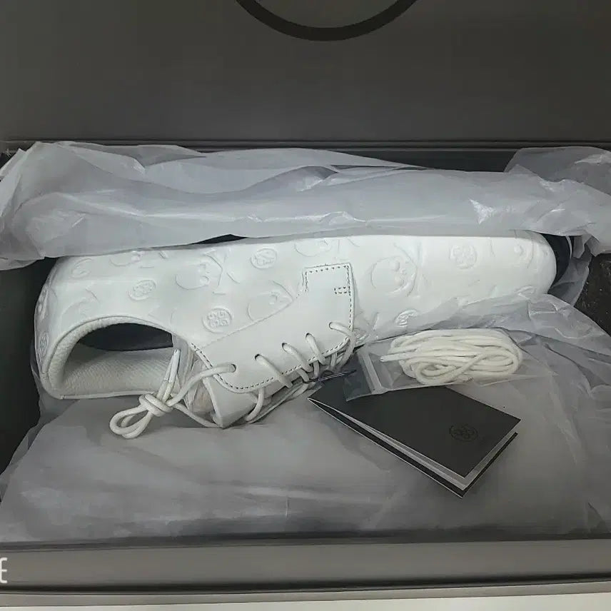 [BUNJANG] G/FORE Skull Print Golf Shoes White / 지포어(정품) 해골 프린트 골프화 화이트 새상품 265/270