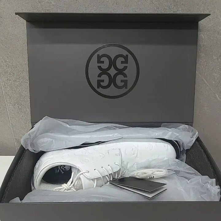 [BUNJANG] G/FORE Skull Print Golf Shoes White / 지포어(정품) 해골 프린트 골프화 화이트 새상품 265/270