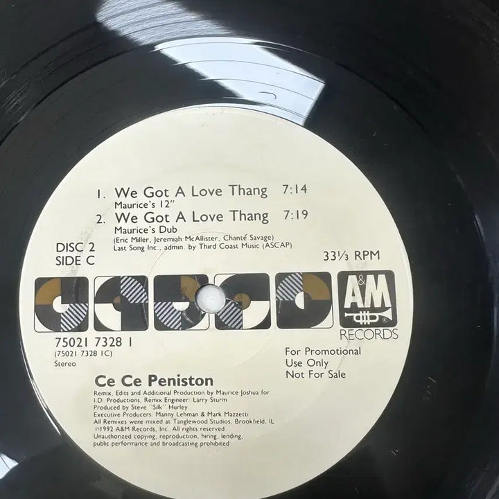 [BUNJANG] Ce Ce Peniston We Got A Love Thang 2LP / [LP] 씨씨 페니스턴 - WE GOT A LOVE THANG 2LP