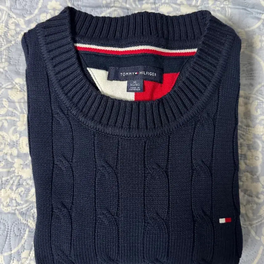 [BUNJANG] Tommy Hilfiger Cable Knit Sweater XL / 타미힐피거 케이블니트 XL