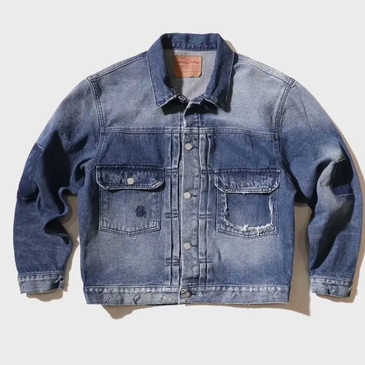 [BUNJANG] Goodness Grunge Denim Jacket (XL) / 굿니스 그런지 데님 자켓(XL)