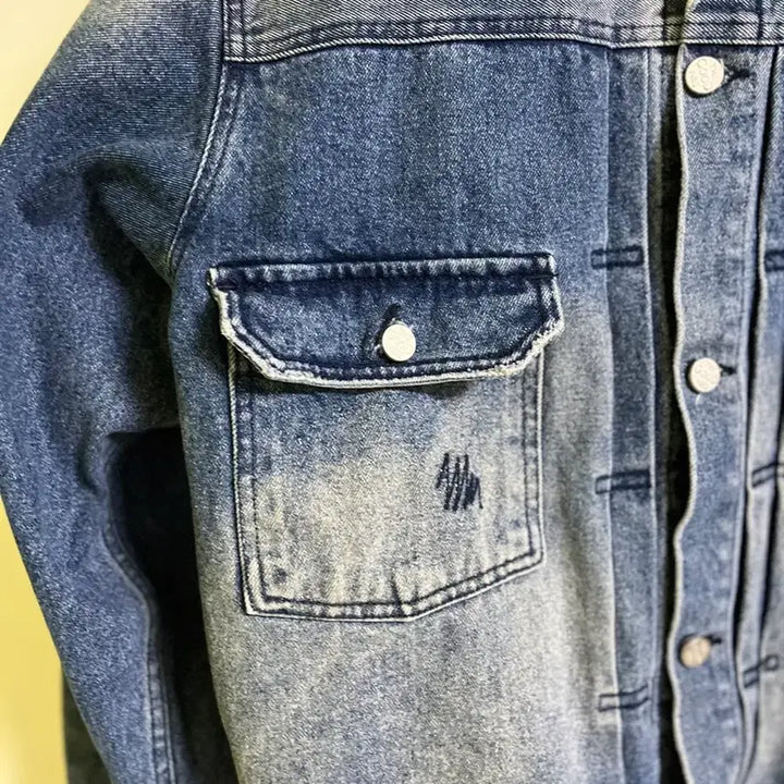 [BUNJANG] Goodness Grunge Denim Jacket (XL) / 굿니스 그런지 데님 자켓(XL)