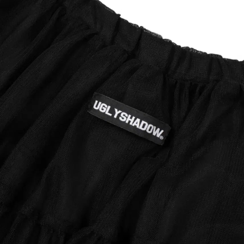 [BUNJANG] Ugly Shadow Mesh Frill Cankan Pants Skirt - Black / 새상품)) 어글리쉐도우 매쉬 프릴 캉캉 팬츠 스커트 블랙