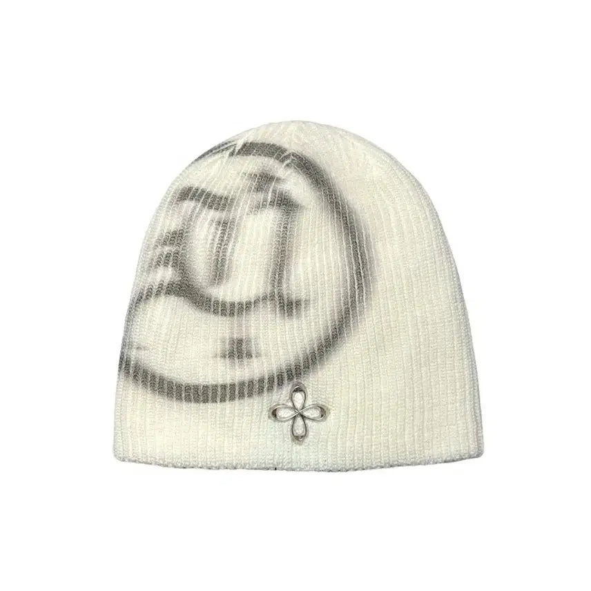[BUNJANG] Surgery x Unborn Society Metal Logo Beanie White / 써저리 X 언본소사이어티 METAL LOGO BEANIE WHITE