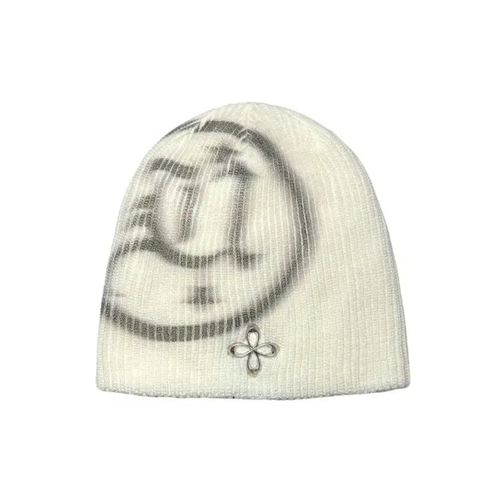 [BUNJANG] Surgery x Unborn Society Metal Logo Beanie White / 써저리 X 언본소사이어티 METAL LOGO BEANIE WHITE