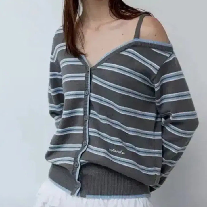 [BUNJANG] RoLaRoLa One Shoulder Cardigan / 로라로라 원오프숄더 가디건 새상품 반택포