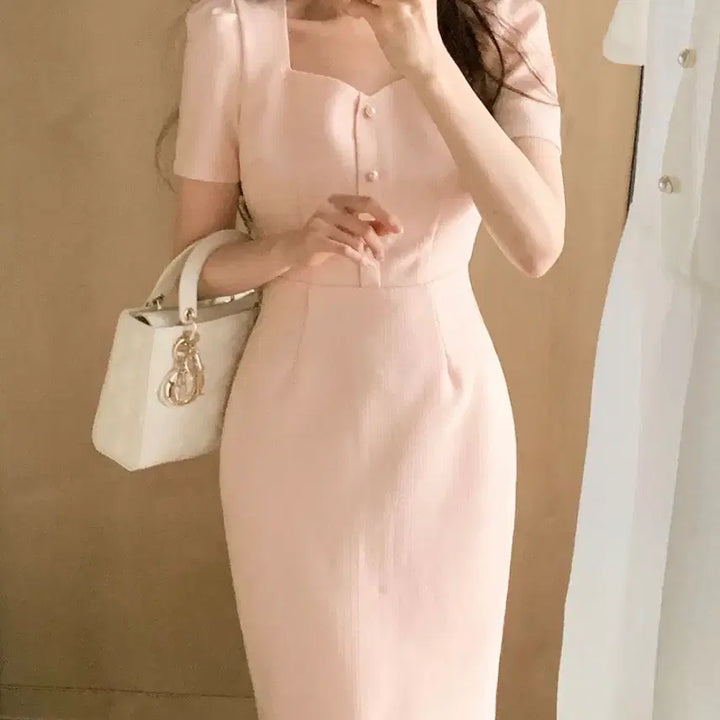 [BUNJANG] FromDayOne Pearl Tweed Long Dress (S) / (새상품) 프롬데이원 진주 트위드 원피스 (롱) s