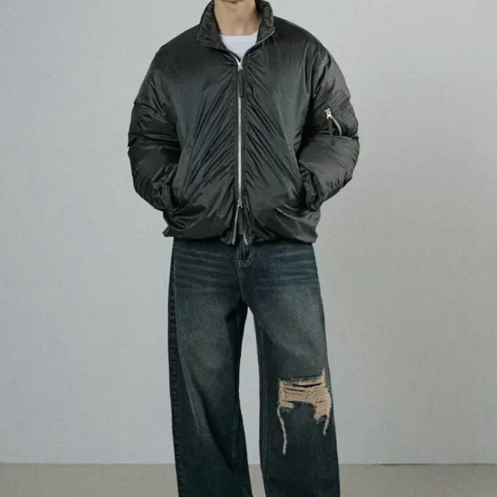 [BUNJANG] Retail Distressed Denim Pants L / 리테일 디스트로이드 데님팬츠 L
