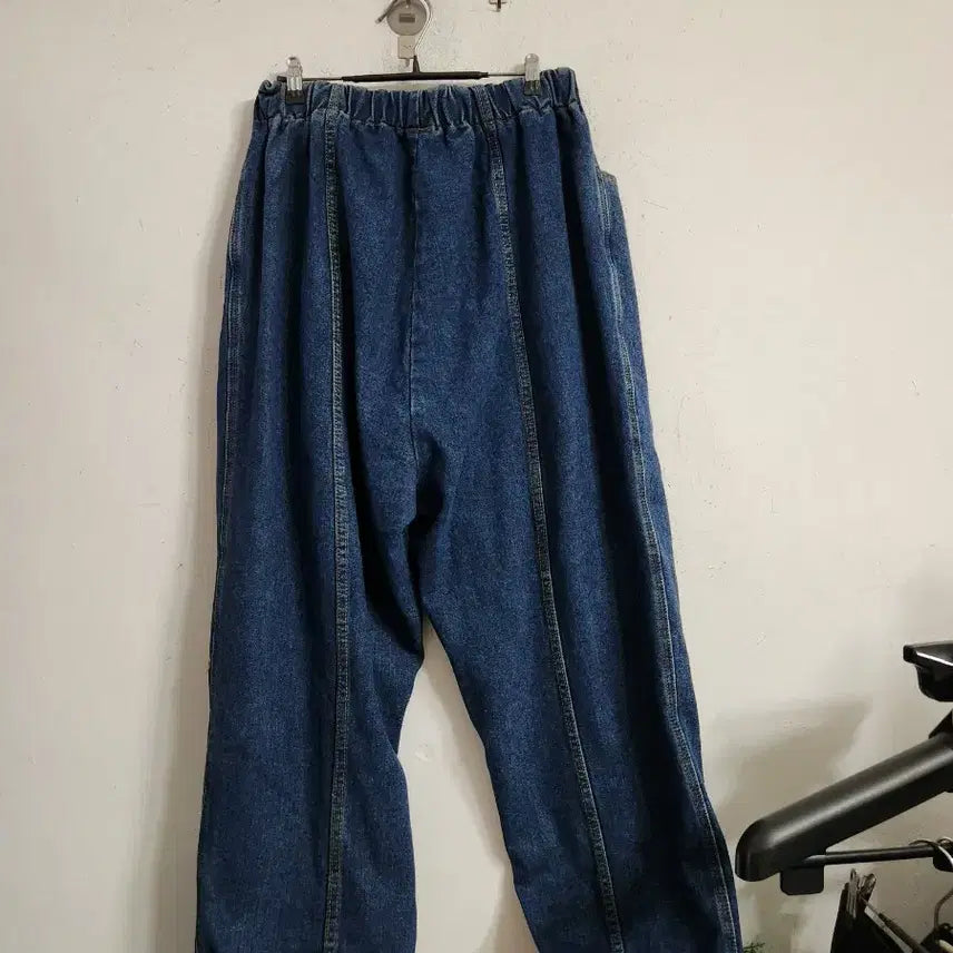 [BUNJANG] Denim Wide Pants / 청 데님 와이드 팬츠 Free사이즈