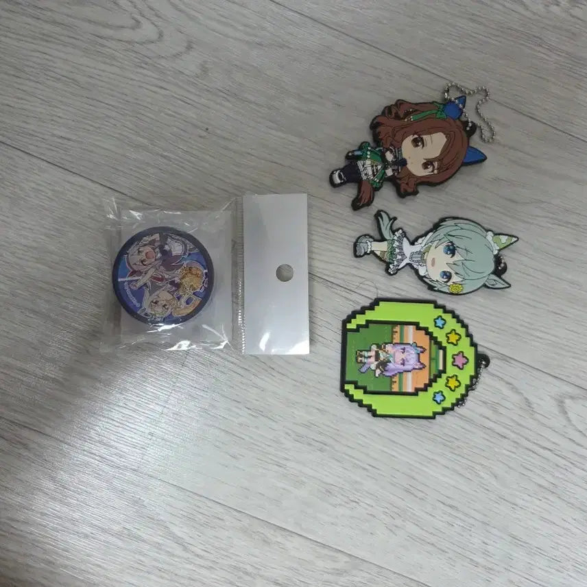 [BUNJANG] Uma Musume Keyring 3-Piece Set + Uma Yon Masking Tape / 우마무스메 굿즈 키링3종 + 우마욘 마스킹 테이프