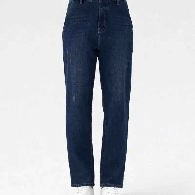 [BUNJANG] Chase Culture Fleece Lined Denim Pants / 체이스컬트 기모뒷밴딩사선포켓데님