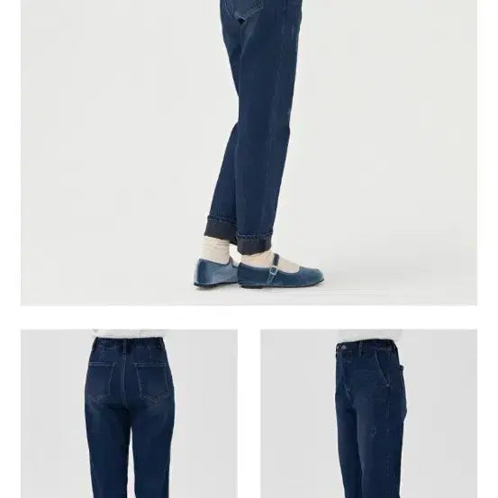 [BUNJANG] Chase Culture Fleece Lined Denim Pants / 체이스컬트 기모뒷밴딩사선포켓데님