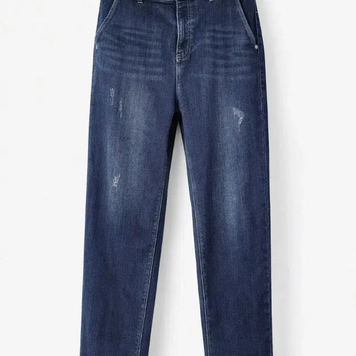 [BUNJANG] Chase Culture Fleece Lined Denim Pants / 체이스컬트 기모뒷밴딩사선포켓데님