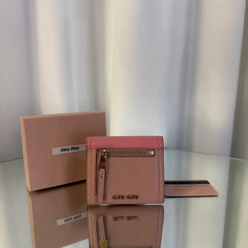 [BUNJANG] Miu Miu Madras Tri-fold Wallet / 미우미우 마드라스 3단 반지갑