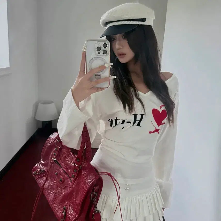[SOLD OUT] HYTEMOLY 히테몰리 크롭 코르셋 오프숄더 오네갸루