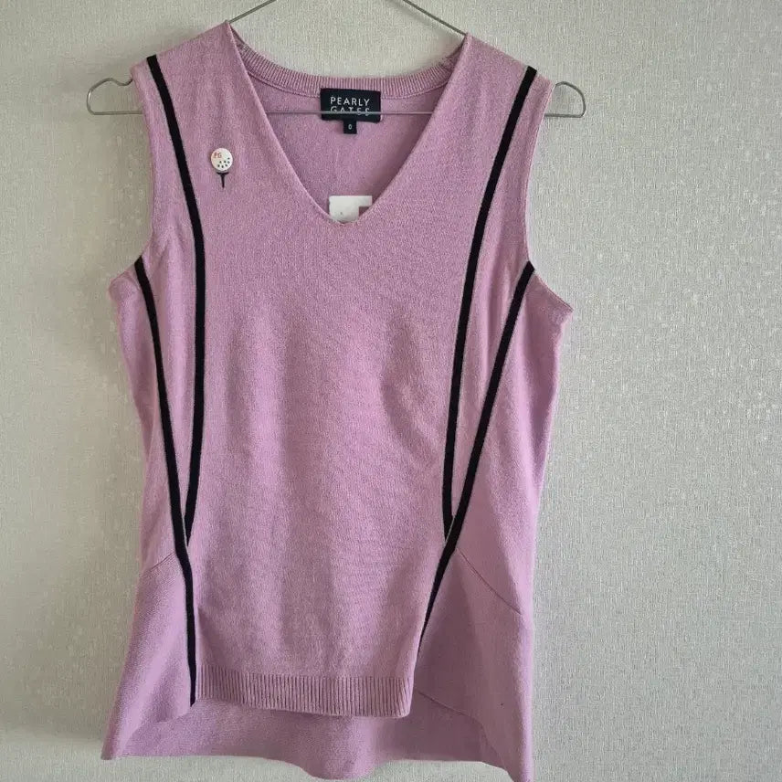 [BUNJANG] PEARLY GATES Golf Knit Vest Pink / PEARLY GATES 골프 니트 조끼 핑크