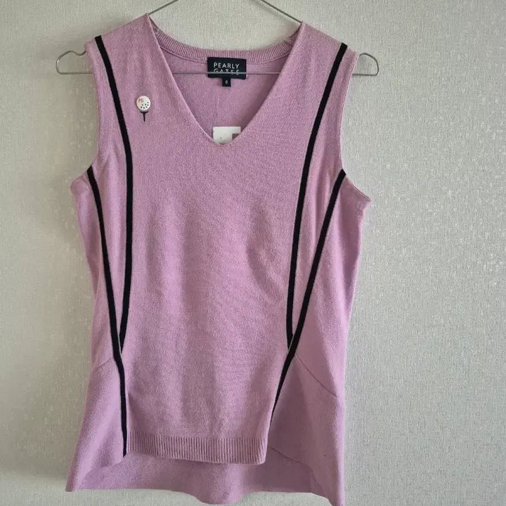 [BUNJANG] PEARLY GATES Golf Knit Vest Pink / PEARLY GATES 골프 니트 조끼 핑크