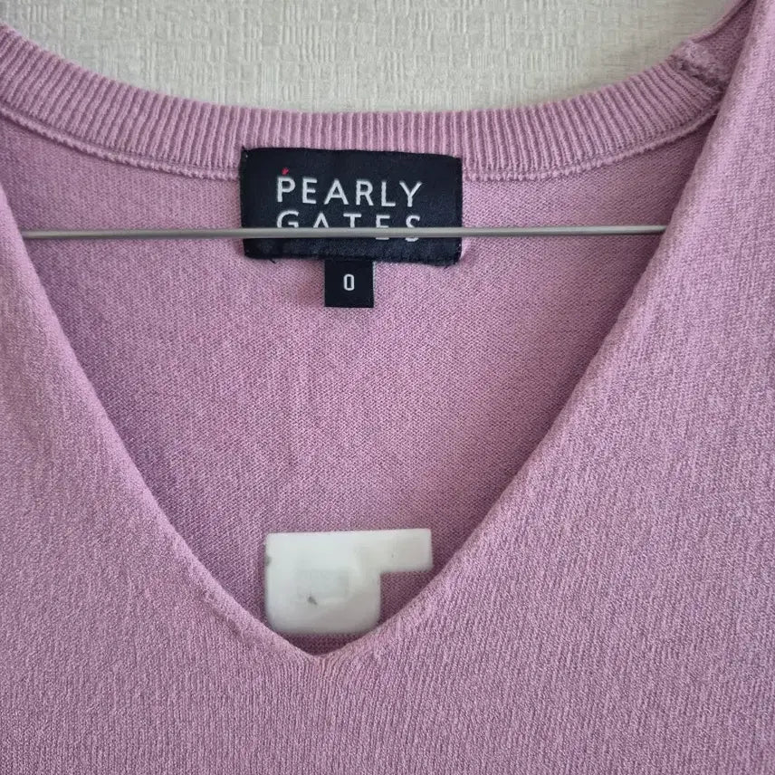 [BUNJANG] PEARLY GATES Golf Knit Vest Pink / PEARLY GATES 골프 니트 조끼 핑크