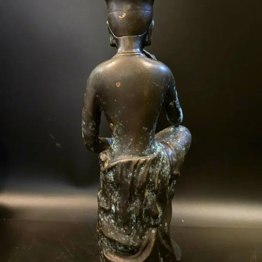 [BUNJANG] Bronze Miroku Bodhisattva Half-seated Statue / 미륵보살 반가사유 청동불상