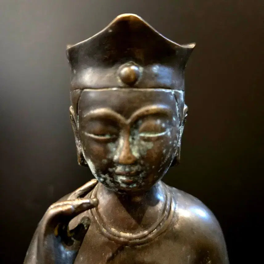 [BUNJANG] Bronze Miroku Bodhisattva Half-seated Statue / 미륵보살 반가사유 청동불상