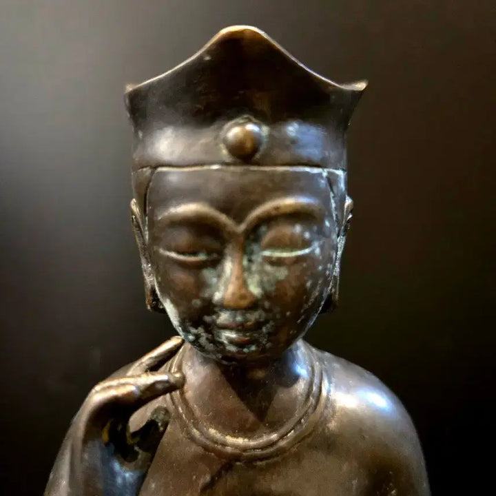 [BUNJANG] Bronze Miroku Bodhisattva Half-seated Statue / 미륵보살 반가사유 청동불상
