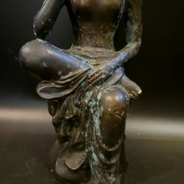 [BUNJANG] Bronze Miroku Bodhisattva Half-seated Statue / 미륵보살 반가사유 청동불상