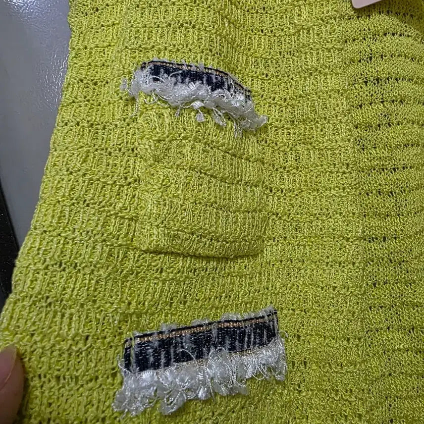 [BUNJANG] Yellow Tweed Cardigan (New) S-M / 노란색 트위드 가디건 (새상품)S~M
