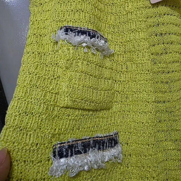 [BUNJANG] Yellow Tweed Cardigan (New) S-M / 노란색 트위드 가디건 (새상품)S~M