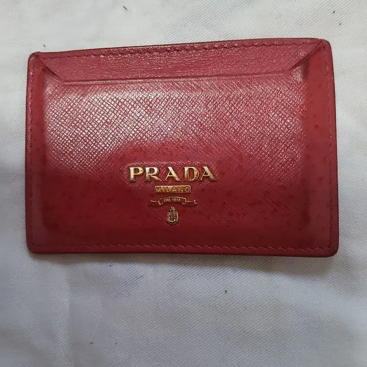 [BUNJANG] Prada Saffiano Card Holder Red / 프라다 사피아노 카드지갑 레드
