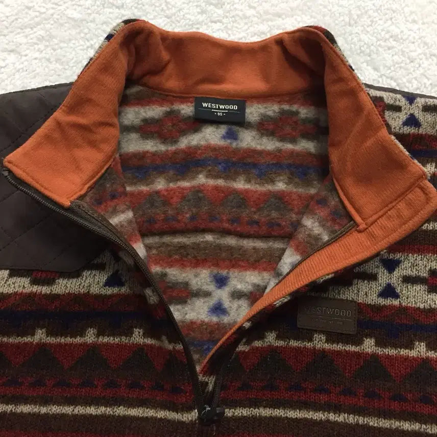 [BUNJANG] Westwood Knit Zip-Up Top / Westwood 웨스트우드 니트 집업 상의