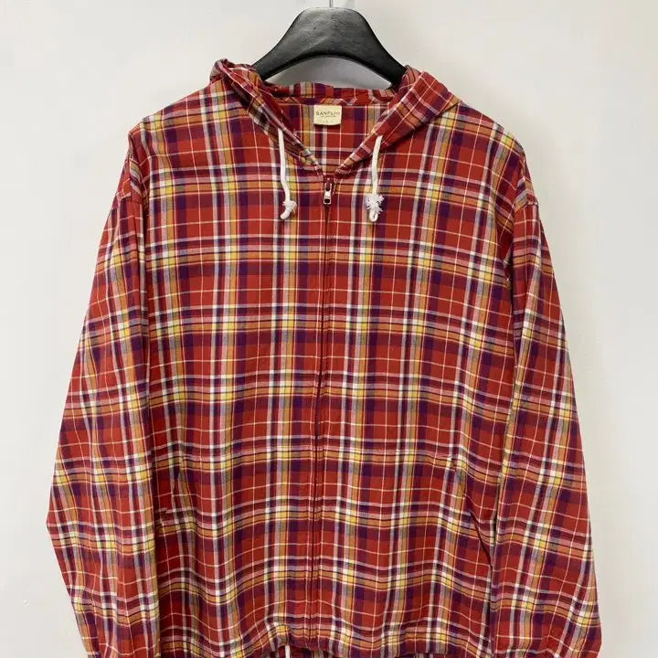 [BUNJANG] SANFLIO Vintage Checkered Hoodie Jacket / 빈티지 SANFLIO 체크 후드자켓