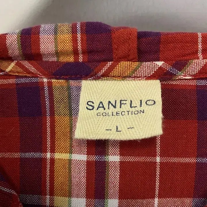 [BUNJANG] SANFLIO Vintage Checkered Hoodie Jacket / 빈티지 SANFLIO 체크 후드자켓