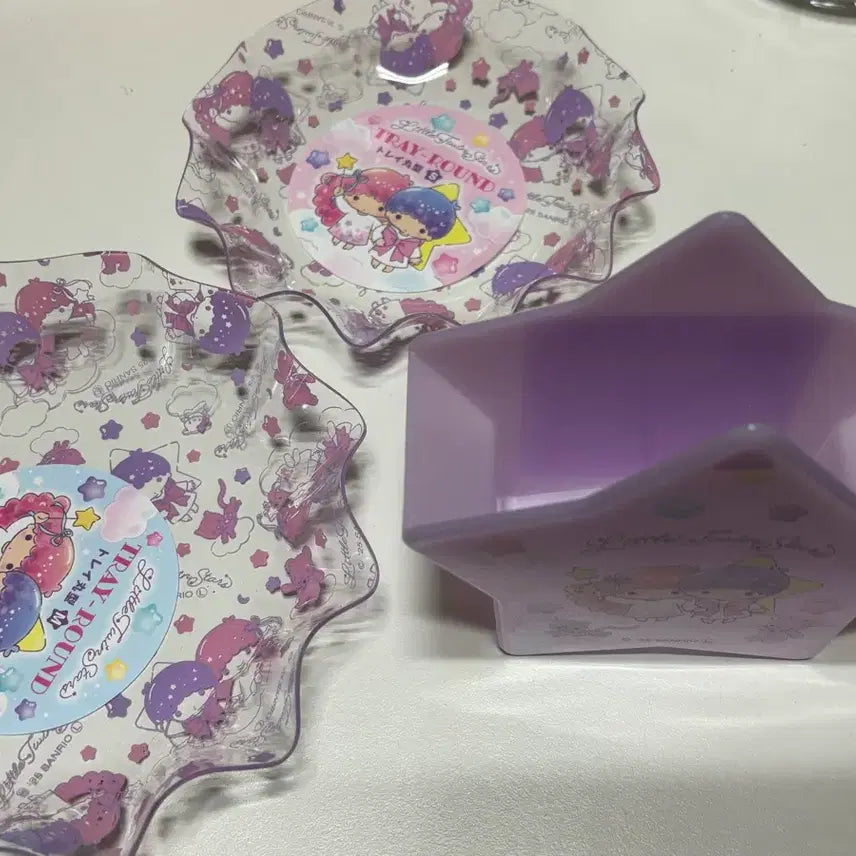 [BUNJANG] Sanrio Kiki &amp; Lala Little Twin Stars Bundle Set / 산리오 키키라라 리틀트윈스타 접시 + 연필꽂이 일괄