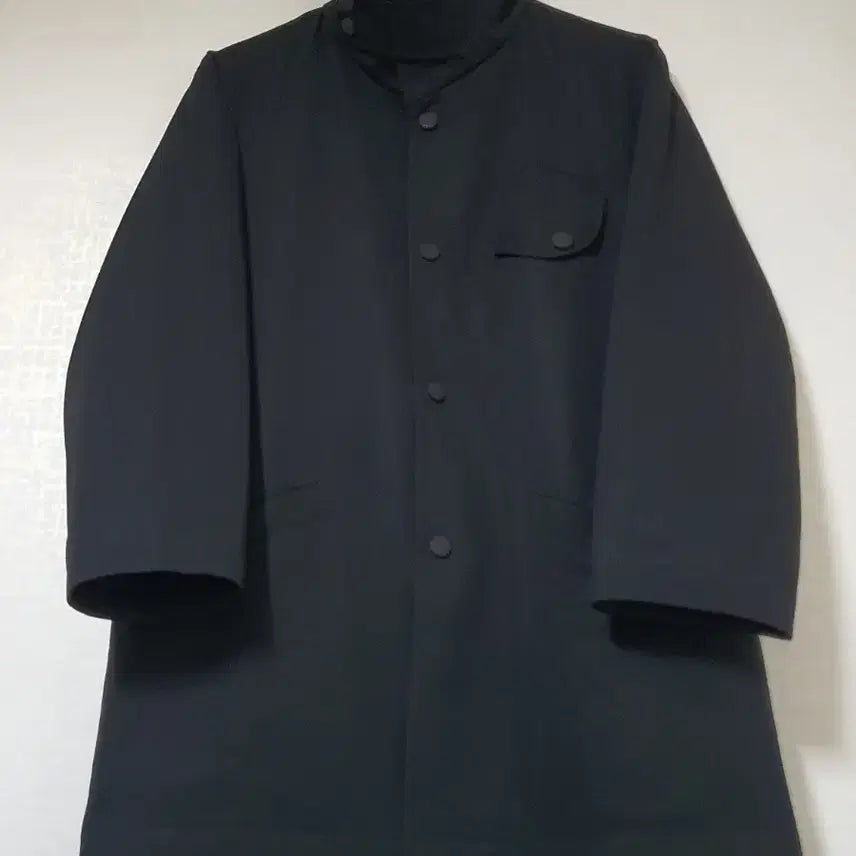 [SOLD OUT] 아르마니 꼴레지오니 블랙 하이넥 싱글 코트 95/매장판