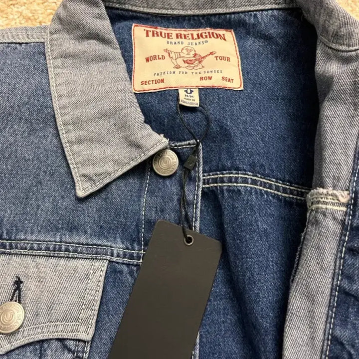 [BUNJANG] True Religion Reverse Two-Tone Denim Jacket / [새상품/미국] 트루릴리전 투톤 데님 자켓 M (리버스트러커700781)