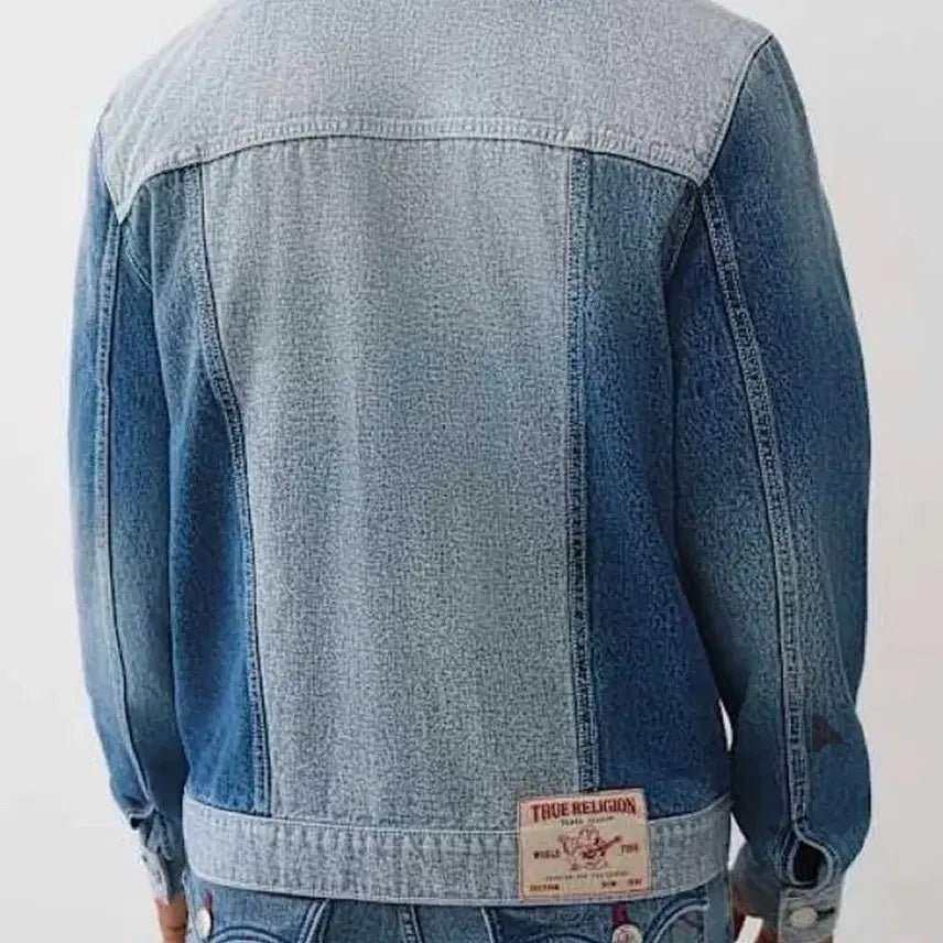 [BUNJANG] True Religion Reverse Two-Tone Denim Jacket / [새상품/미국] 트루릴리전 투톤 데님 자켓 M (리버스트러커700781)