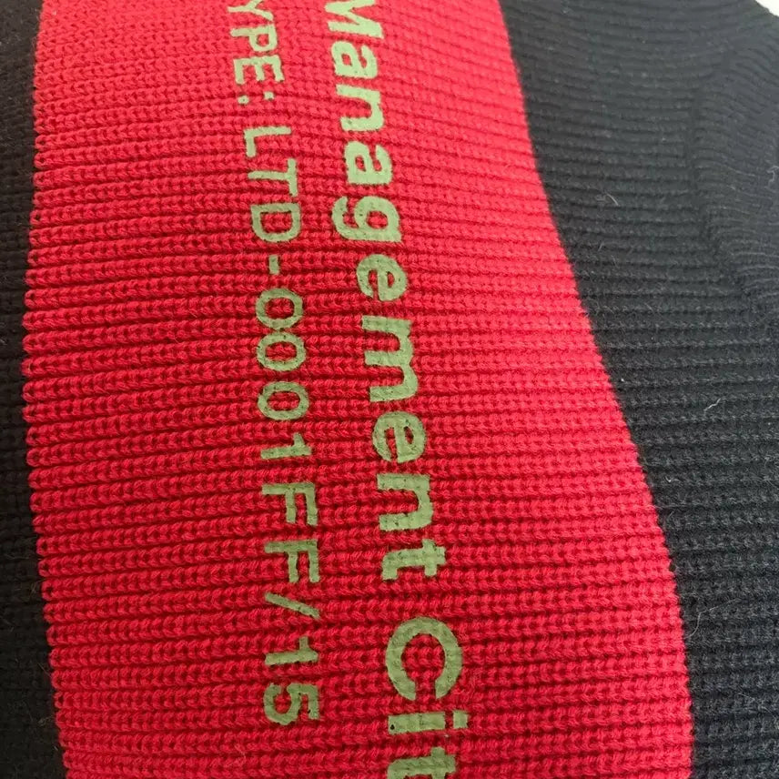 [BUNJANG] LMC Red Black Stripe Knit Sweater / LMC 레드 블랙 스트라이프 니트 1사이즈