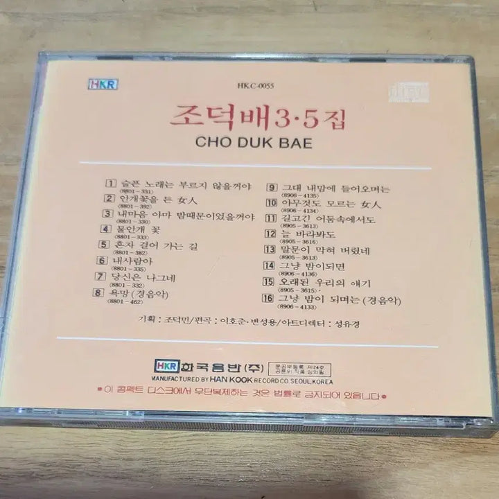 [SOLD OUT] 조덕배 3.5집 CD