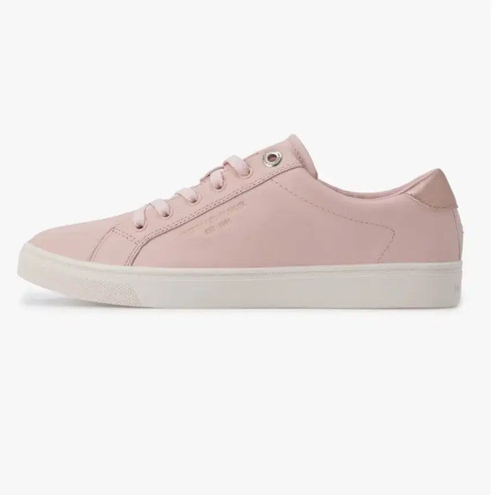 [BUNJANG] Tommy Hilfiger Leather Sneakers (Soft Pink) / 타미힐피거 소가죽 스니커즈 235