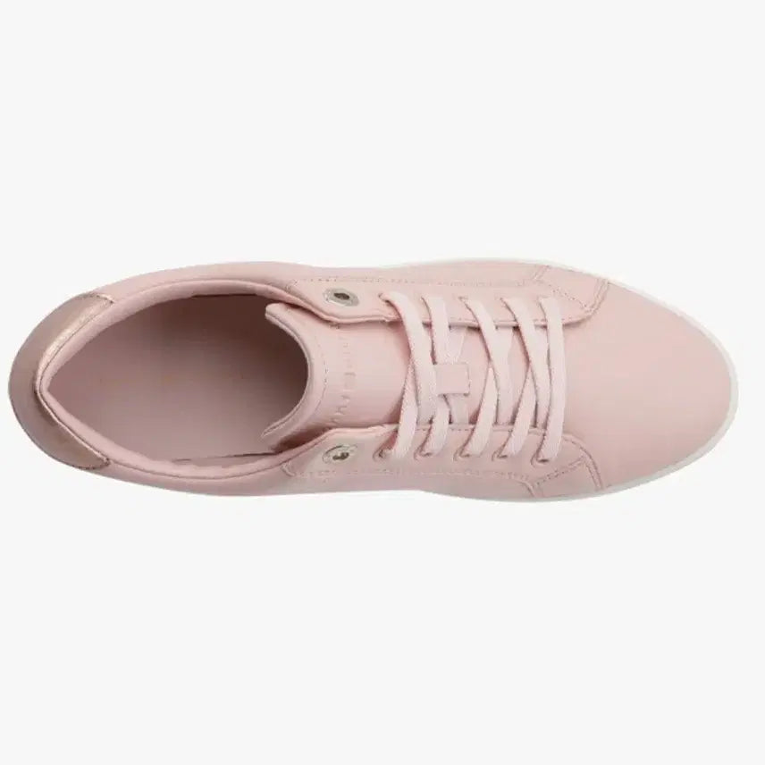 [BUNJANG] Tommy Hilfiger Leather Sneakers (Soft Pink) / 타미힐피거 소가죽 스니커즈 235