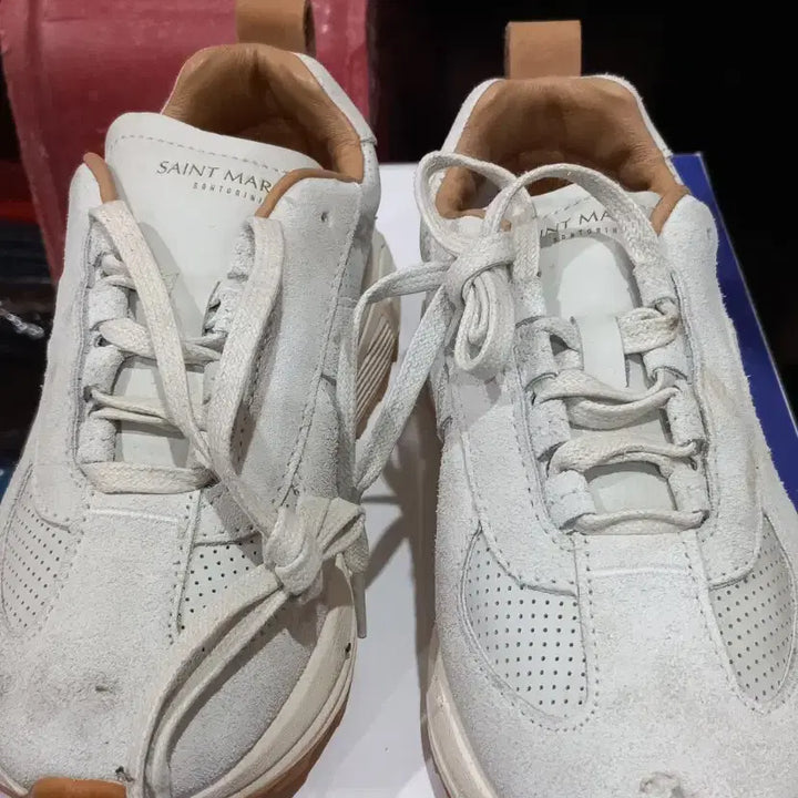 [BUNJANG] Saint Martin Suede Sneakers White 225mm / 세인트마틴 스웨이드 스니커즈 화이트 225mm