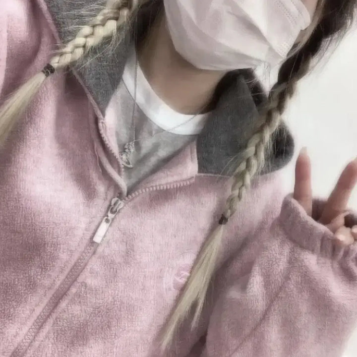 [BUNJANG] Vintage Pro World Cup Pink Fleece Hoodie Jacket / 빈티지 유일매물 프로월드컵 핑크후리스 후드집업 자켓 어항 솜 stc 진리