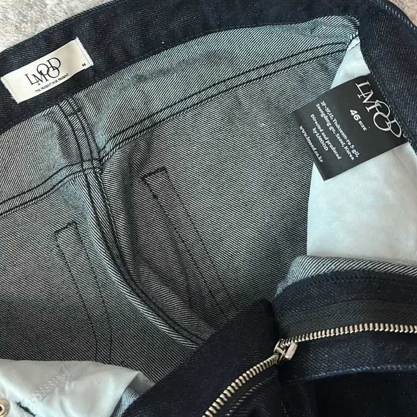 [SOLD OUT] 엘무드 바넬 와이드 데님 다크 인디고 46사이즈
