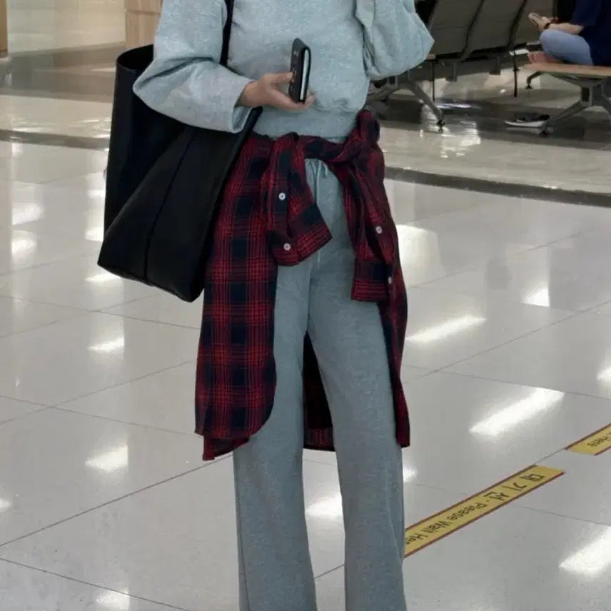 [BUNJANG] Ohmu Sweatpants Bootcut Gray Short S / 오뮤 스웻팬츠 부츠컷 그레이 숏S
