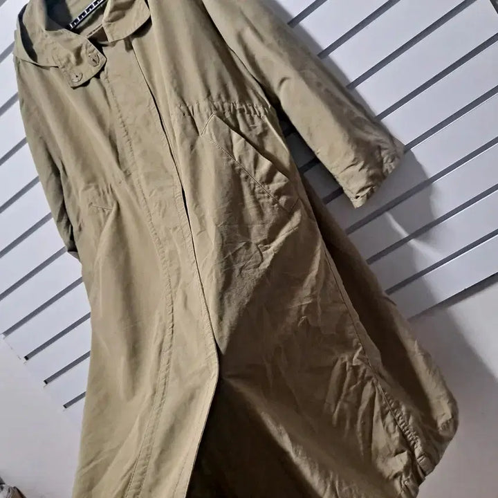 [BUNJANG] Unbranded Khaki Cotton Hooded Long Coat / 여성 카키 면 후드 롱코트88/옷장꾸미기