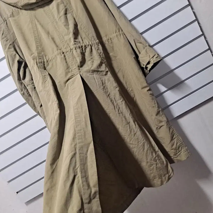 [BUNJANG] Unbranded Khaki Cotton Hooded Long Coat / 여성 카키 면 후드 롱코트88/옷장꾸미기